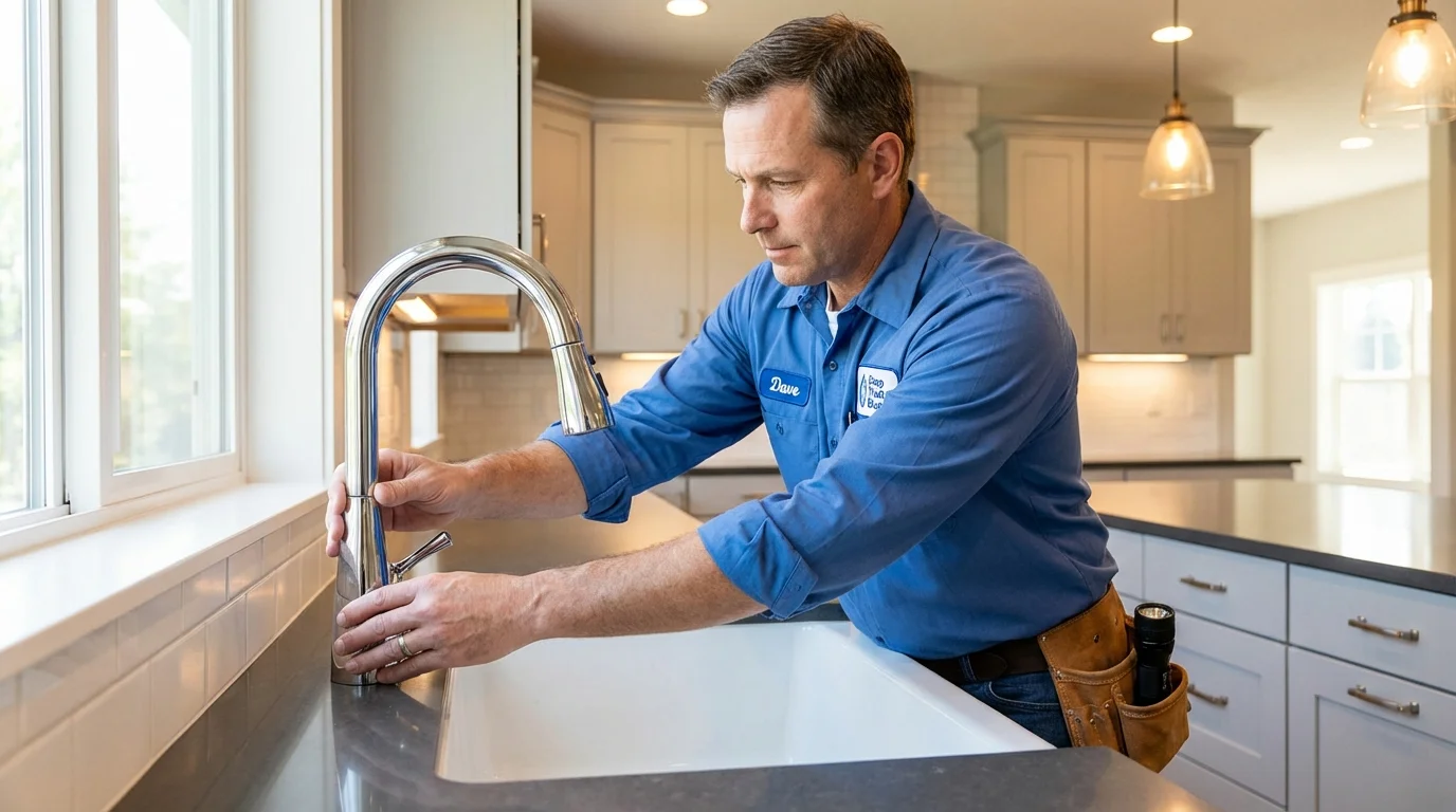 Kitchen faucet installation by Johns Plumbing LLC in Phillipsburg
